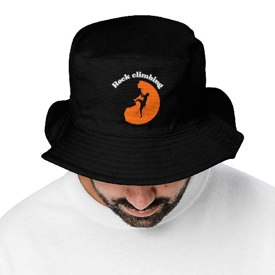 Rock climbing design Bucket Hats