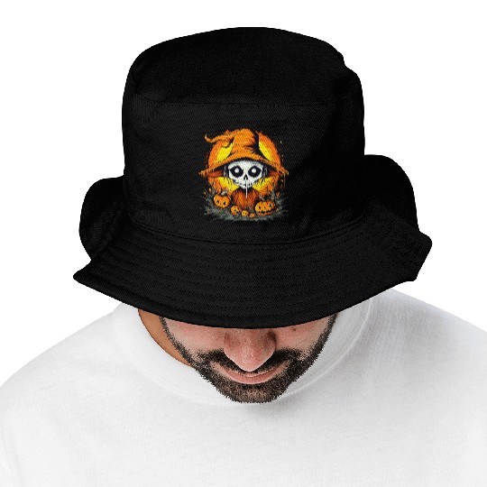 Eerie Halloween Ghoul, Spooky Season Delight 17 Bucket Hats