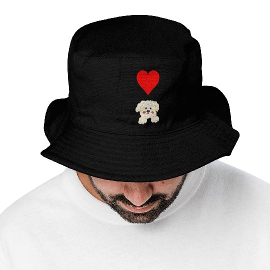 I love my dog ,dogs lover , Heart , cute dog Bucket Hats