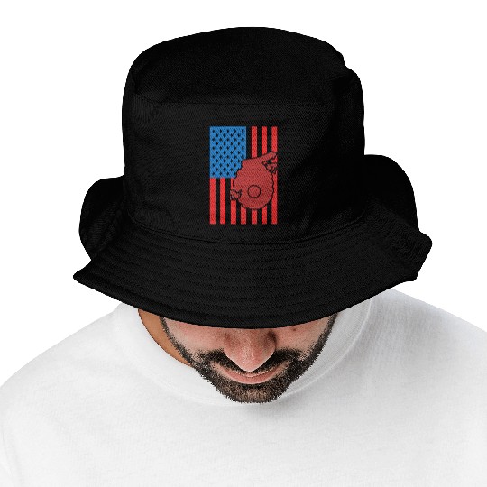 Beekeeping US Flag Bucket Hats