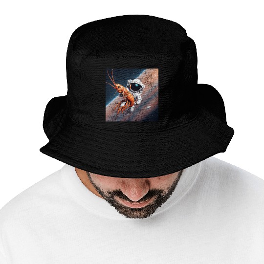 Astronaut in space with shrimp Bucket Hats