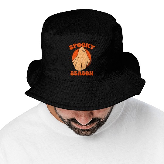 Retro VIntage Halloween Costume Spooky Season Men Bucket Hats
