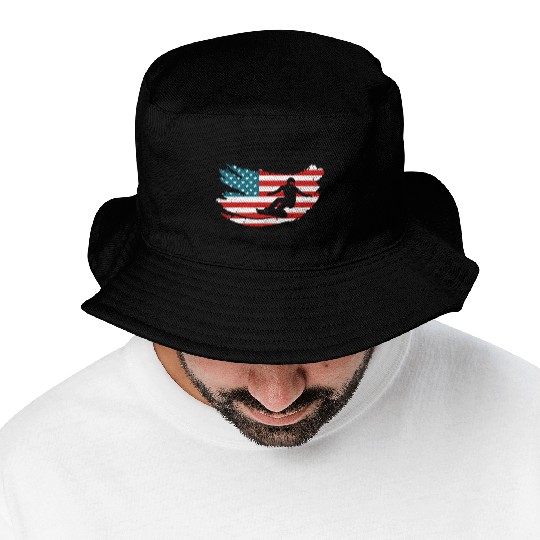 USA Snowboarding Snowboarder Bucket Hats Snowboard