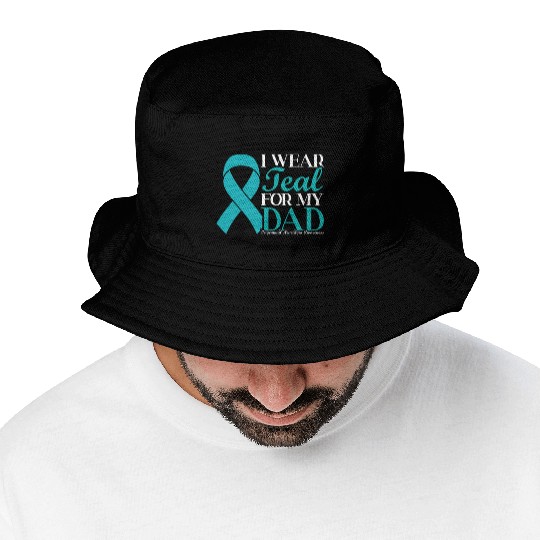 I Wear Teal For My Dad Trigeminal Neuralgia Bucket Hats