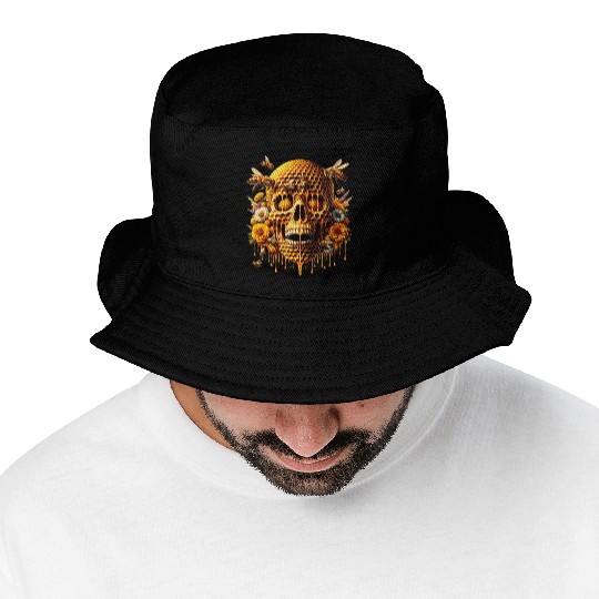 Sweet Life Skull Bucket Hats Honeycomb Haven Bumblebee