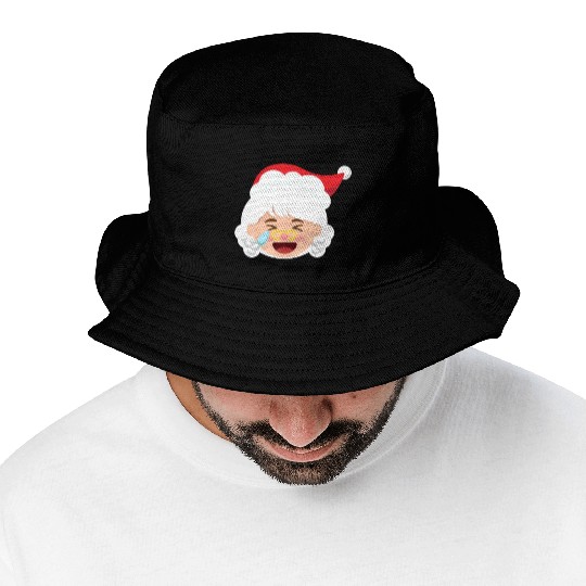 Mrs Claus Emoticons Cry Laughing Loud Christmasmrs Bucket Hats
