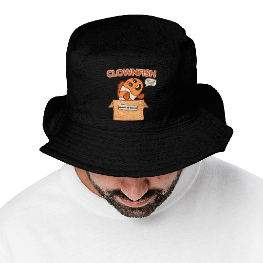 Clownfish Clown Of Sea Funny Fish Cute Coral Reef Bucket Hats