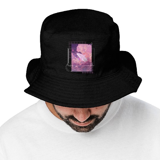 Lofi Japanese Aesthetic Pastel Fantasy Whale In Cl Bucket Hats