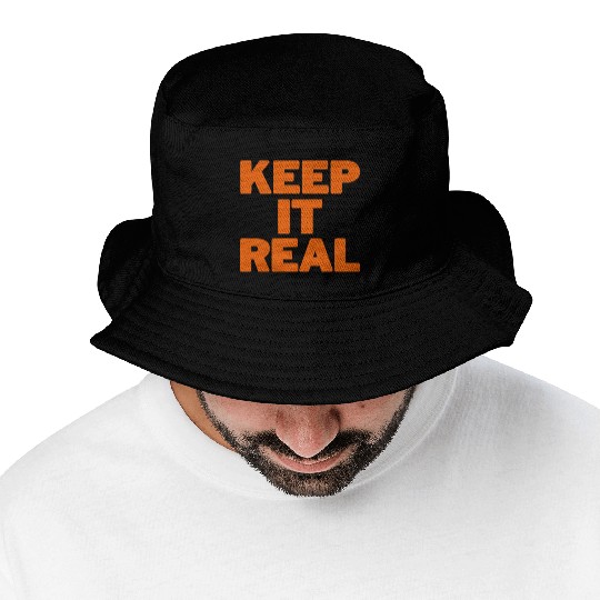 KEEP IT REAL (orange) Bucket Hats