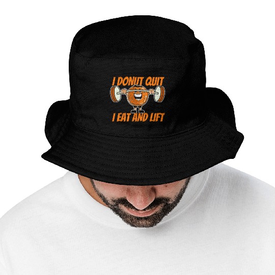 Fitness Donut Funny Donut Gym Bucket Hats