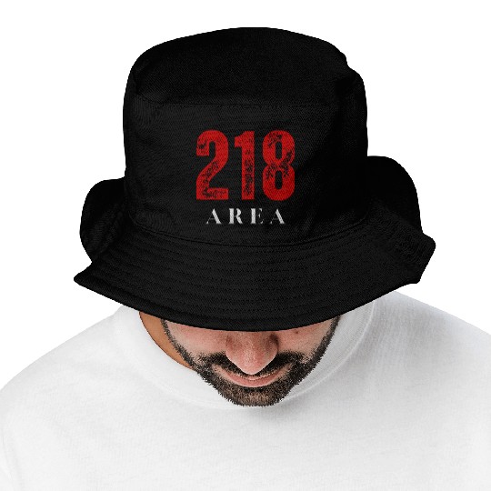 218 Area Code Retro Minnesota Duluth Bucket Hats