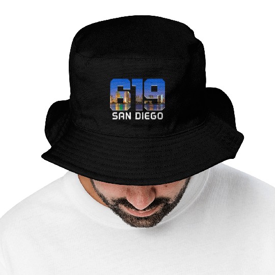 San Diego 619 Area Code California Bucket Hats