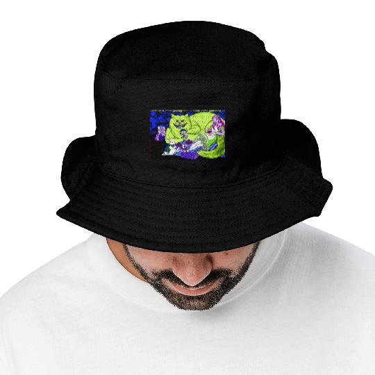 Alice in Picnic land Black (Light Version) Bucket Hats