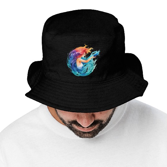 Color splash zodiac: Aquarius Bucket Hats