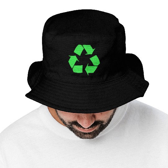 Recycling Sign / Symbol / Icon. Hand drawn. Bucket Hats