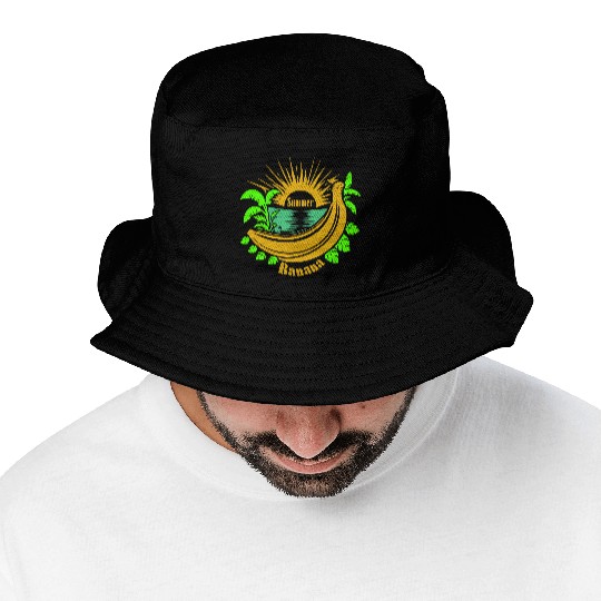 Banana Summer Vector Bucket Hats Design