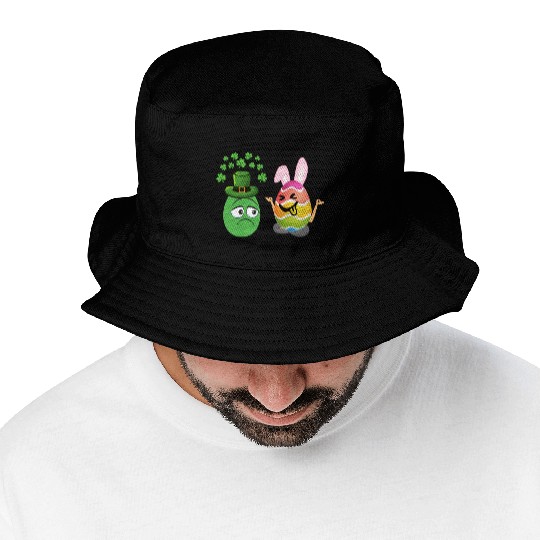 Easter Meets St. Patrick's A Festive Holiday Fusio Bucket Hats