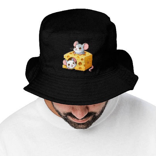 Cheese Dwelling Mice Bucket Hats