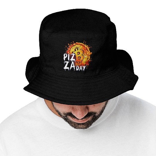 Bitcoin Pizza Day May 22nd Funny Crypto Currency C Bucket Hats