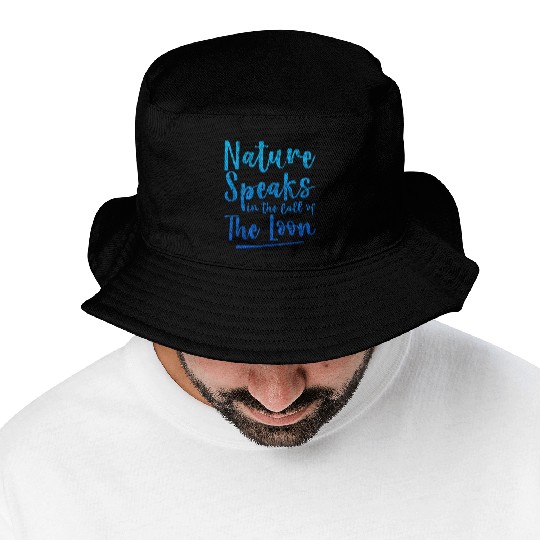 Nature Speaks In The Call Of The Loon 3 Bucket Hats
