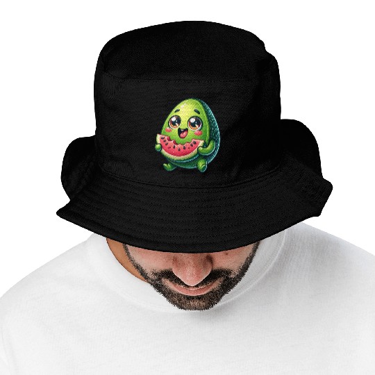 Avocado & Watermelon Sweet Comic Bucket Hats