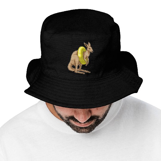 Kangaroo Swimming Swim ring Bucket Hats