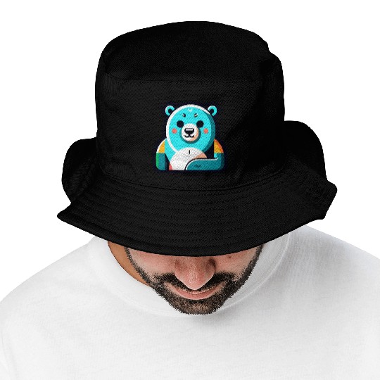 Happy Colorful Bear Bucket Hats