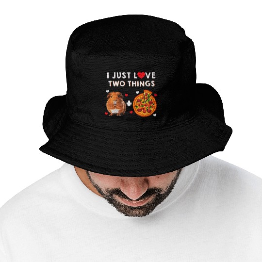Guinea Pig Pizza Lover Furry Potato Piggy Bucket Hats