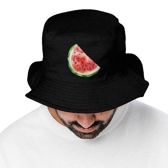 Watermelon Clipart - Fresh Summer Fruit Designs, Bucket Hats