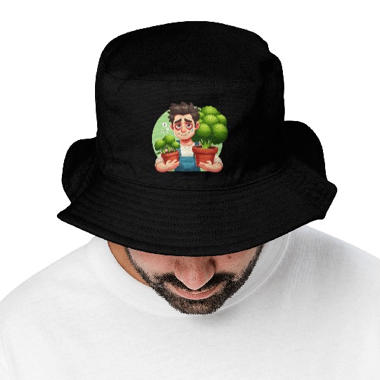 Broccoli Gardener Bucket Hats