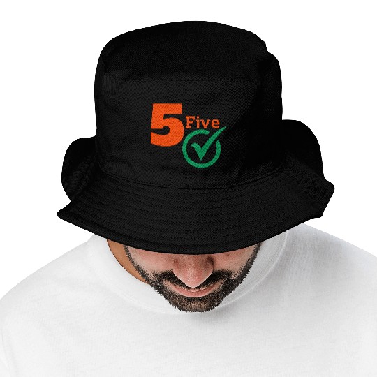 The Number 5 Five Cool Bucket Hats