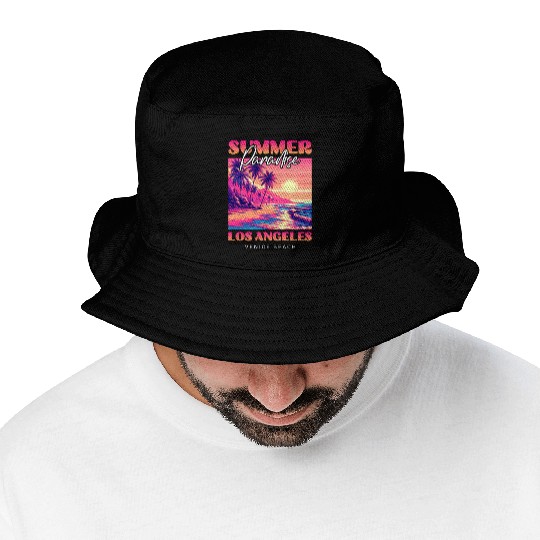 Summer Paradise Los Angeles Venice Beach Bucket Hats