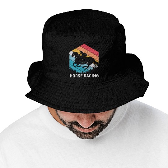 Retro Equestrian Riding Jockey Horse Racing Bucket Hats