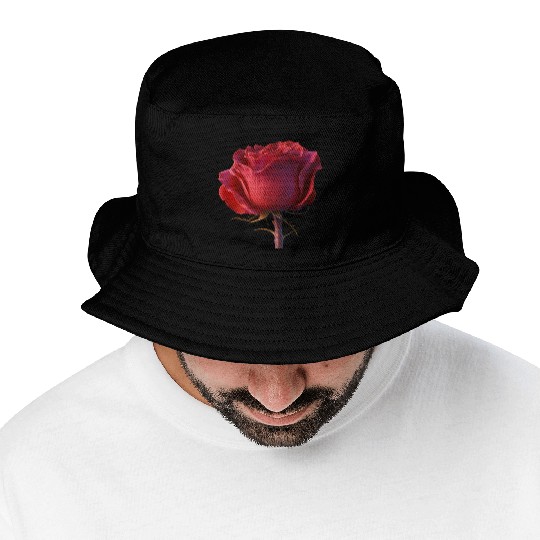 the rose nature design Bucket Hats
