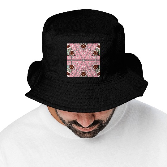 eyes on nature mandala Bucket Hats
