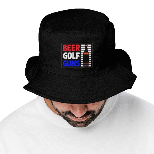 Beer Golf Guns Bucket Hats