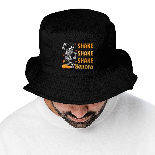 Shake Shake Shake Senora Funny Skeleton Pumkin Hal Bucket Hats