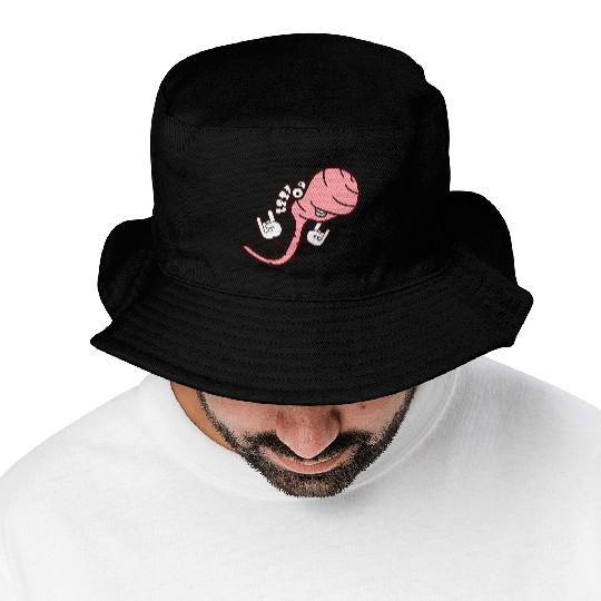 Cute Cool Worm Crown King Party Animal Fun Monster Bucket Hats