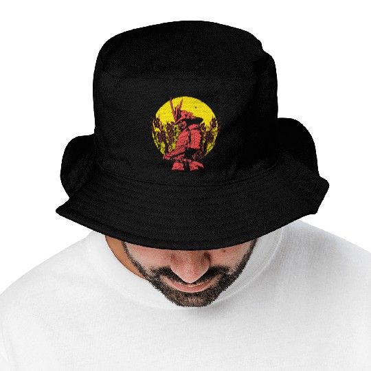 Kanji Japan Katana Sword Ninja Samurai Bucket Hats