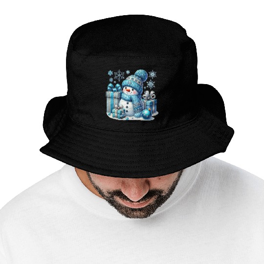 Snowman Christmas, Cute Christmas Bucket Hats