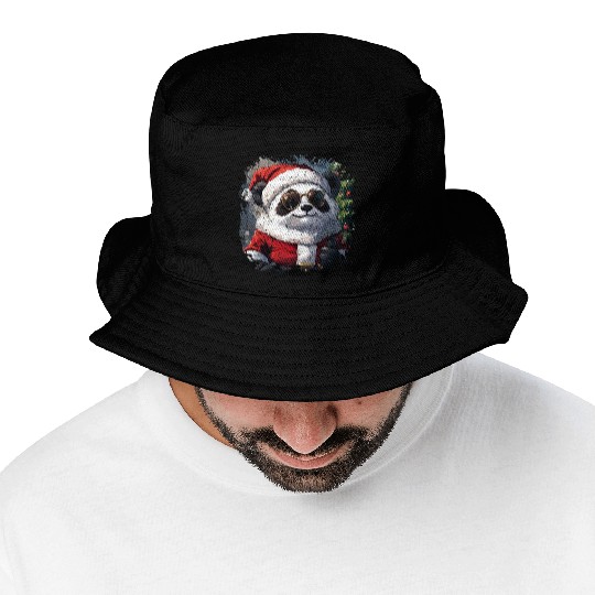 Panda Santa Claus Bucket Hats