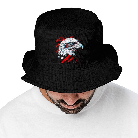 Symbol of America - American Bald Eagle Bucket Hats