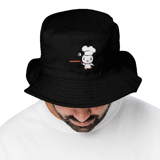 Bird Chef Cooking Pot Duck Delicious Hunger Food Bucket Hats