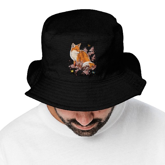 Fox Cherry Blossom Bucket Hats