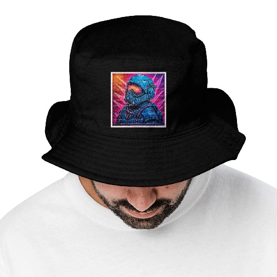 Neon Cyberpunk Astronaut Bucket Hats