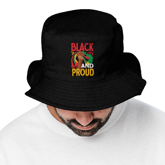 Juneteenth Black And Proud Bucket Hats