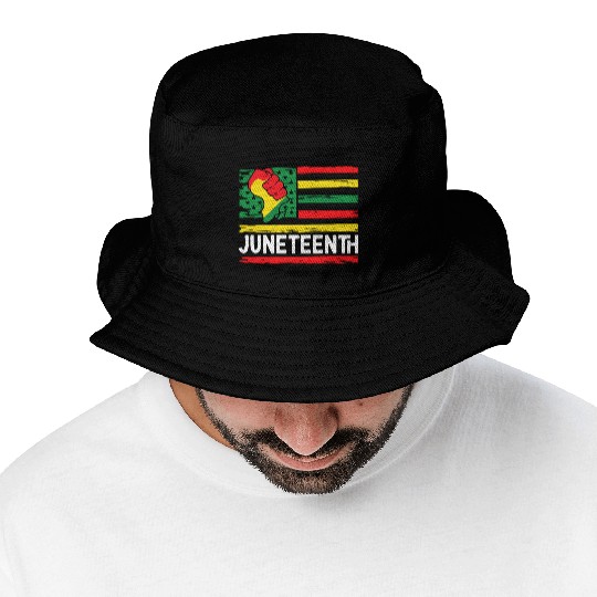 Freedom Day Juneteenth Black And Proud Bucket Hats