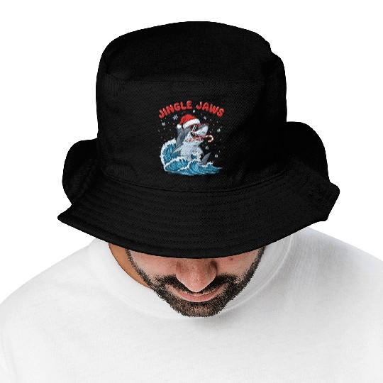 Jingle Jaws – Christmas Holiday with Bite Design Bucket Hats