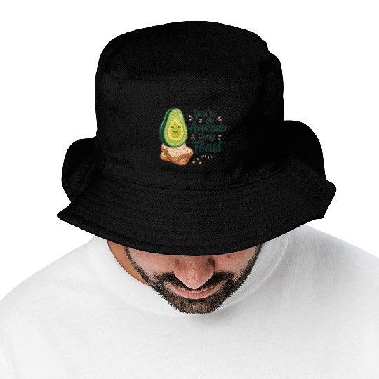 Avocado Toast Pun Design Bucket Hats