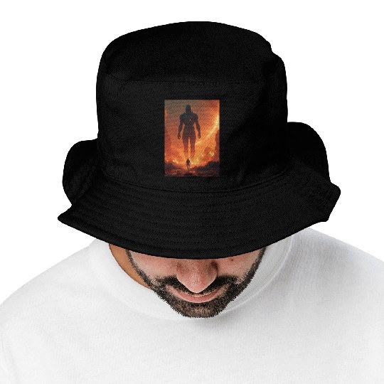 Giant Alien Overwatch Scene Bucket Hats